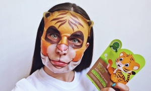 review mặt nạ chống lão hoá hình hổ - tiger anti-wrinkle mask