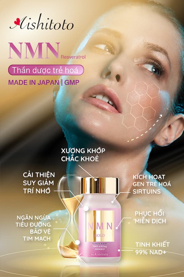 Thực Phẩm Bảo Vệ Sức Khỏe Nhật Bản Aishitoto NMN Gold